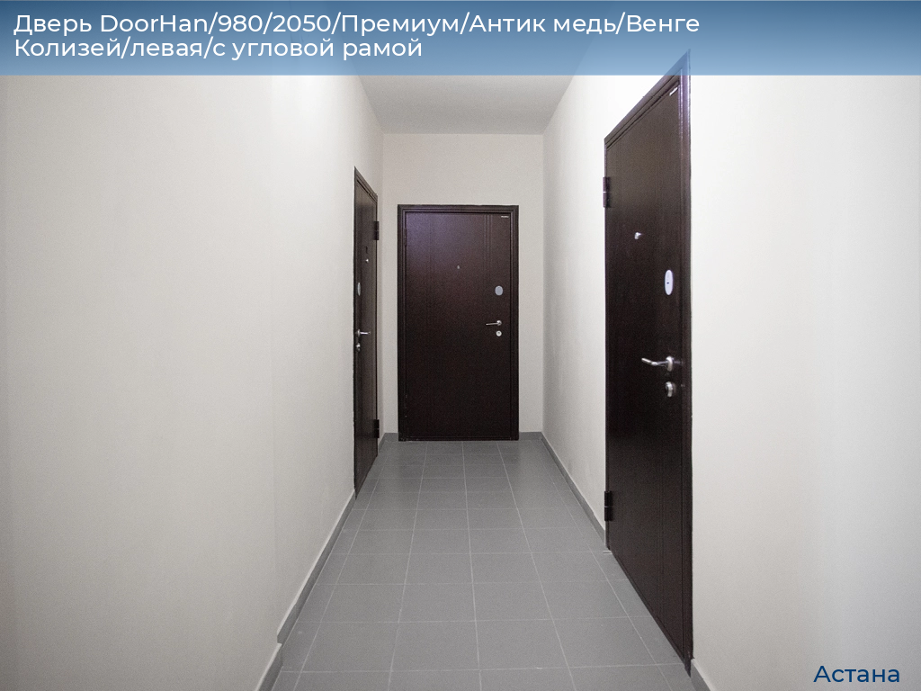 Дверь DoorHan/980/2050/Премиум/Антик медь/Венге Колизей/левая/с угловой рамой, astana.doorhan.ru